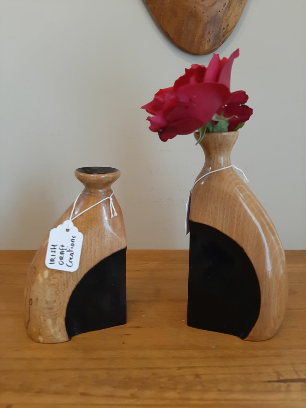 Beech Bud Vases Book Ends