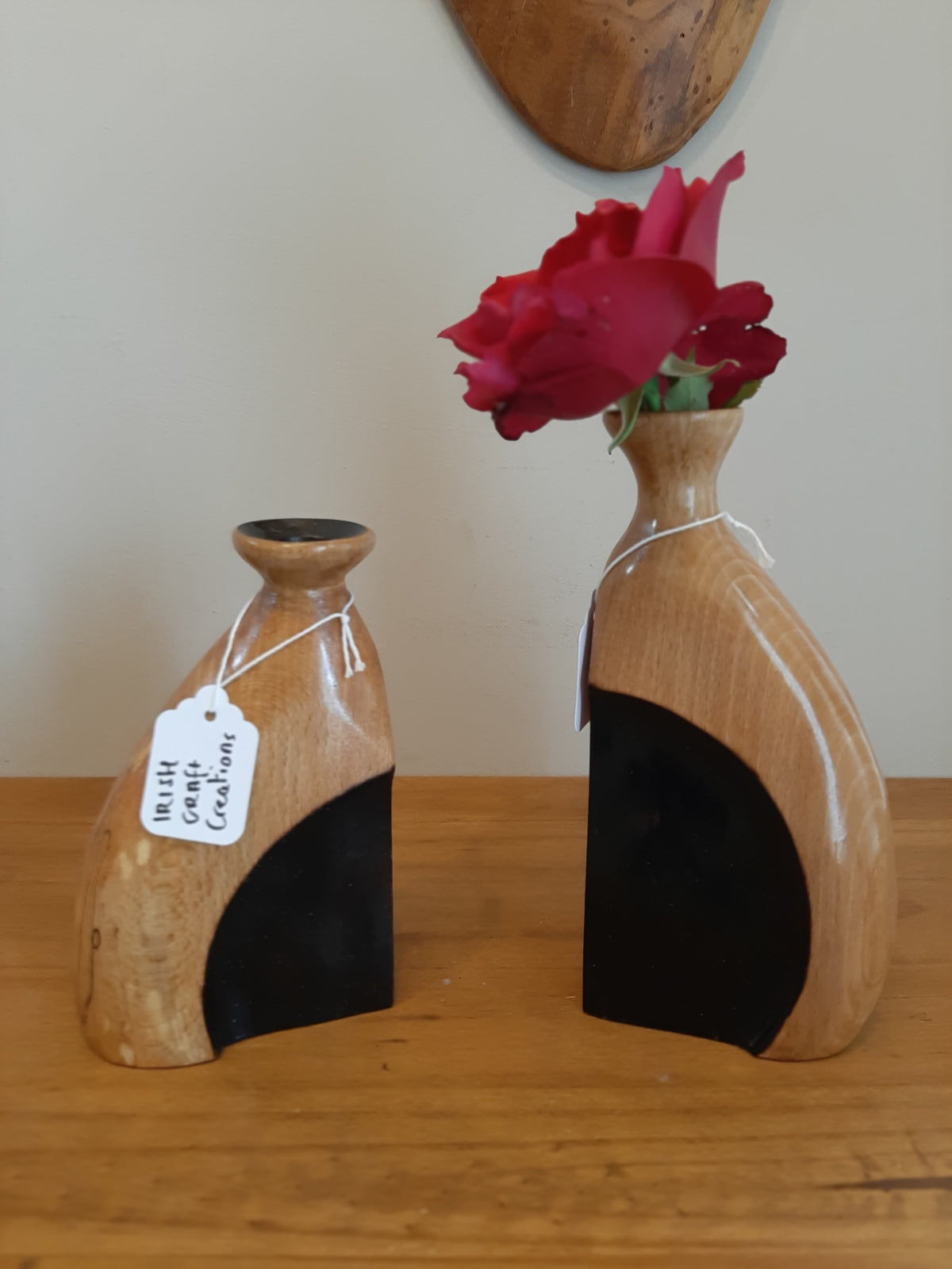 Beech Bud Vases Book Ends