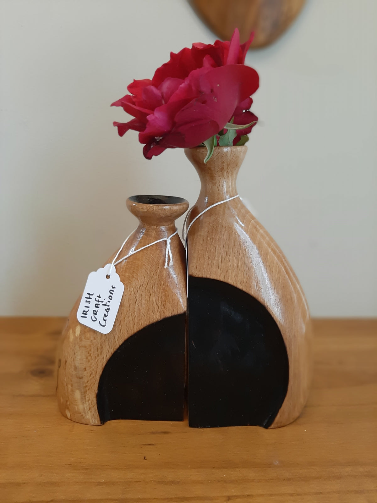 Beech Bud Vases Book Ends